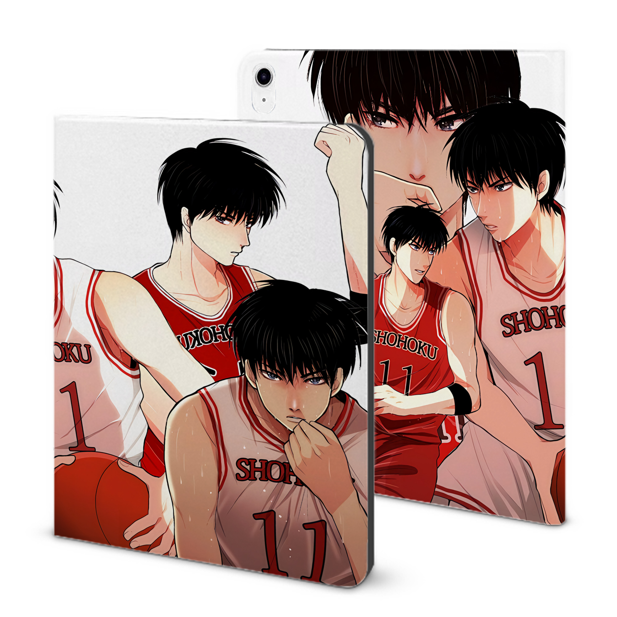 （画像用） SLAM DUNK／スラムダンク IPad ケース ブック型 PUレザー TPU 耐衝撃 軽量 薄型 ペン収納なし 全面保護 IPad 各モデル対応